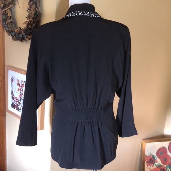 Vtg Y2K ANN TAYLOR Studio Size 6 
Graffiti Blazer ShawlCollar WingSleeve NEW - Picture 6 of 16